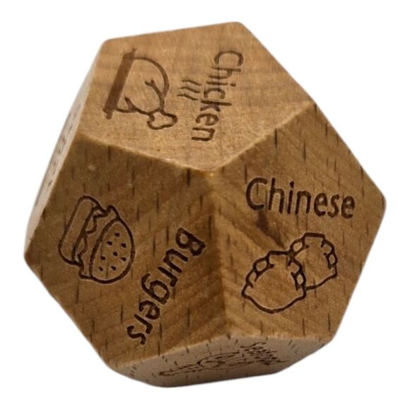New Date Night Decision Dice Family Food Game 12 Choice Pizza Steak Pasta - Picture 4 of 5